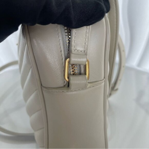 Yves Saint Laurent White Lou Camera Bag with Tassel - Picture 12 of 16